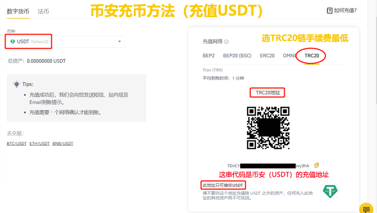 币安充币提币USDT